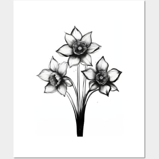 Black Daffodils Posters and Art